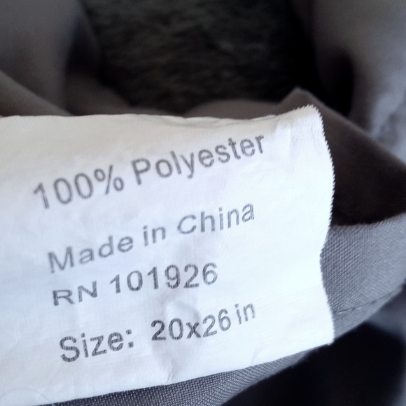 Set of 2 Soft Blue Grey Sherpa Style Pillow Shams Standard Size x2 - Picture 6 of 12